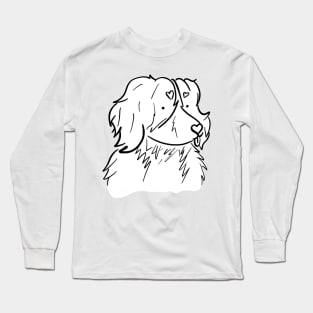 Pawncakes Art - Lineart - Cyan Long Sleeve T-Shirt